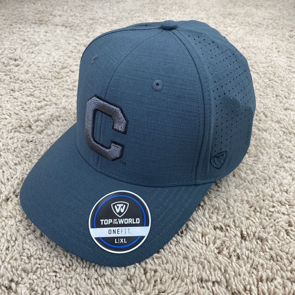Clemson Tigers Top Of World Hat Charcoal Embossed‎ Icon C Logo L/XL Flex Fit Cap